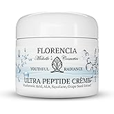 Florencia Ultra Peptide Cream - Nourishing, Organic Face Moisturizer with Hyaluronic Acid & Matrixyl 3000 - Hydrates, Rejuvenates, Firms, Improves Fine Lines - Natural & Vegan, 2 oz
