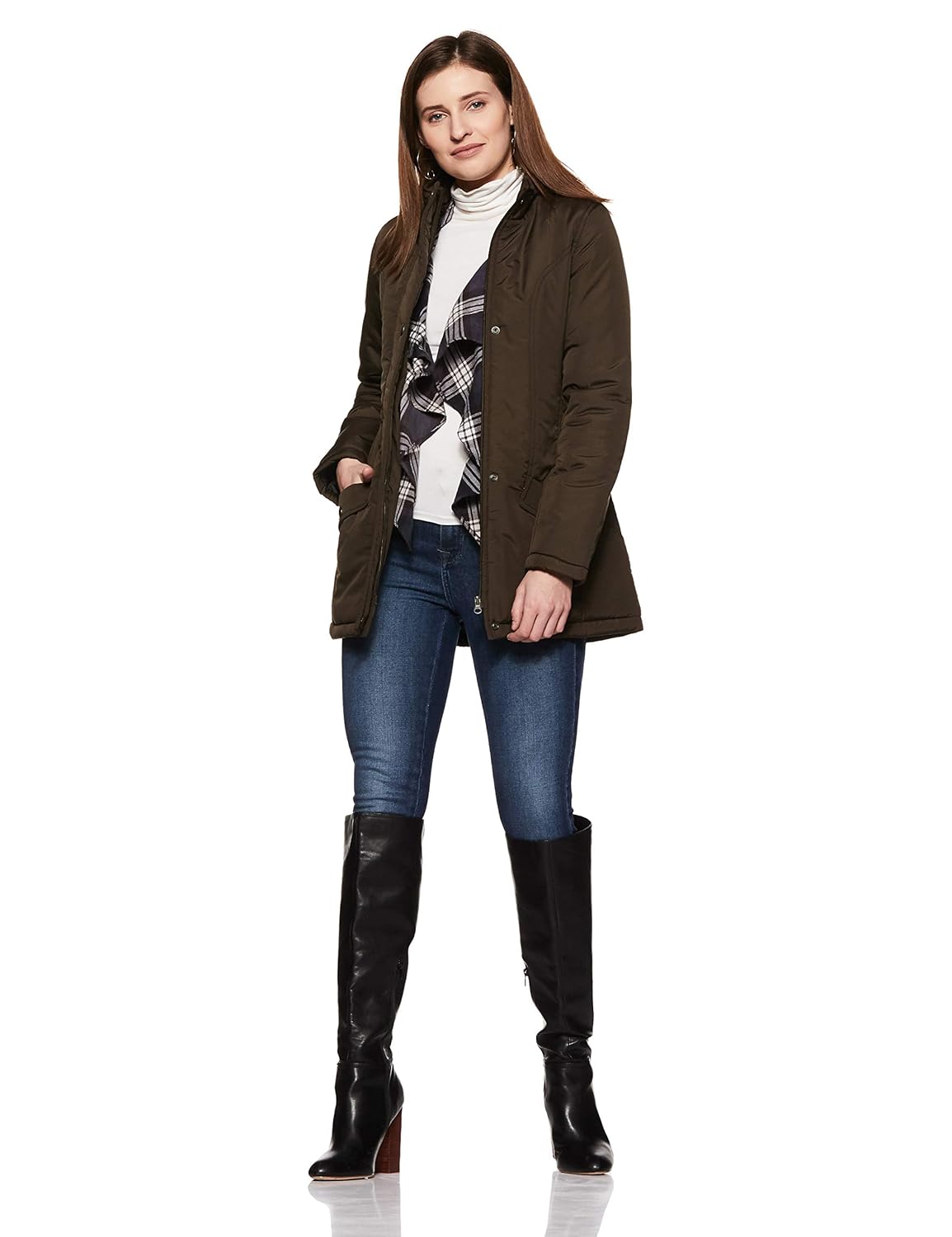 endeavor women's parka jacket brown