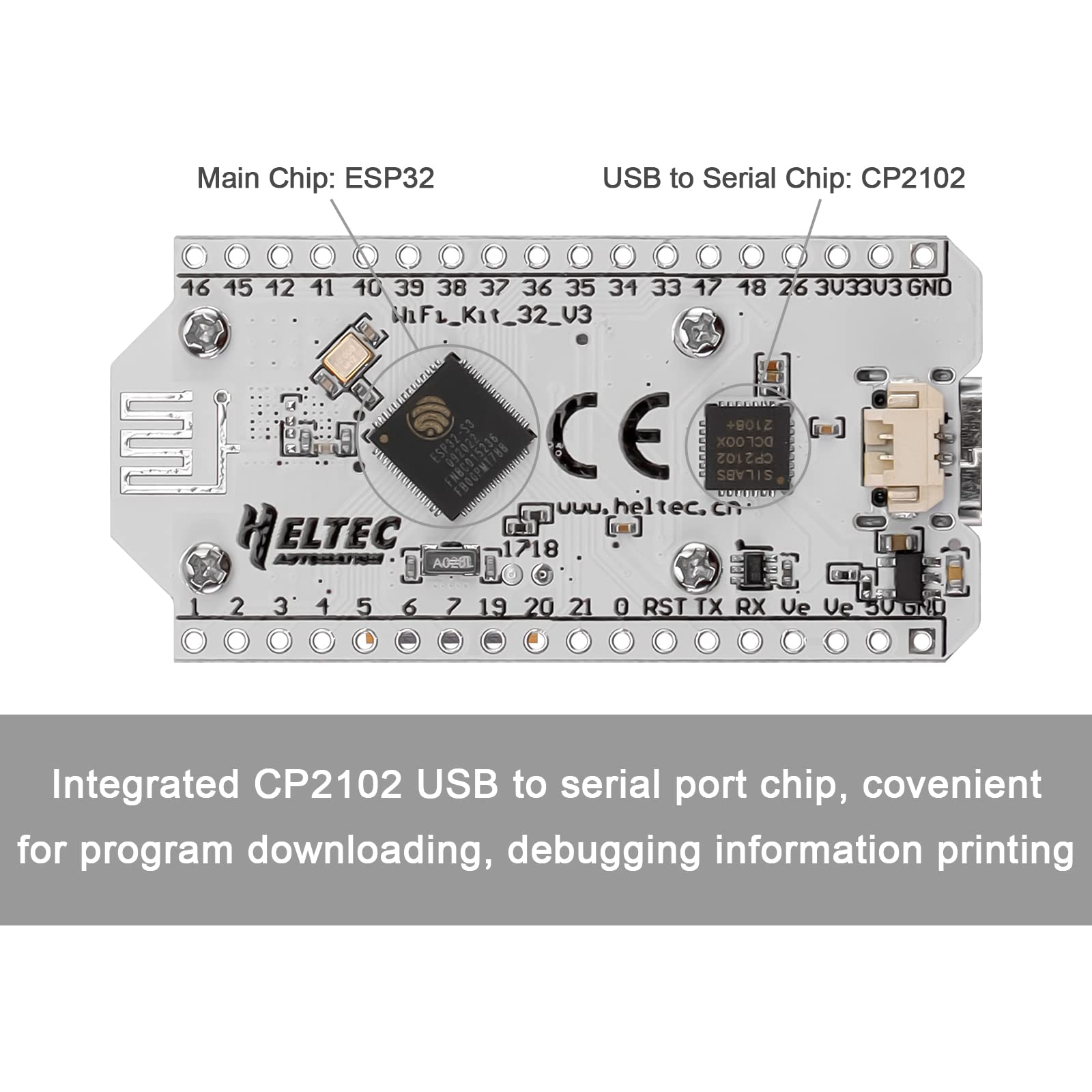 Mua MakerFocus ESP32 OLED WiFi Kit V3 Integrated WiFi Bluetooth 2 4GHz Mua MakerFocus ESP32 OLED WiFi Kit V3 Integrated WiFi Bluetooth 2 4GHz