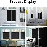 Zindoo Blackout Window Film Privacy Self Adhesive 44.5X200CM Anti-UV Frosted view 5