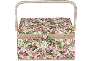 Extra Large Sewing Basket, Vintage Sewing Basket, Sewing Basket Kit Sewing Basket Organizer for Needles,Thimbles and Other Se