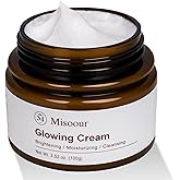 Misoour Natural Facial Moisturizer Cream with Lemon, Grandiflorus Root Extract & Hyaluronic Acid, Anti-Aging, Dull Skin, Water-Based, Vitamin C, Hydrating Day/Night Cream for All Skin Types, 3.52oz