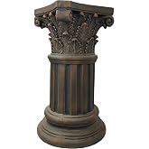 OUTOUR 24''H Corinthian Greek Column Pillar Statue Roman Column Sculpture | Greek Column Pillar with Stand Base Pedestal for Indoor Outdoor Garden Pedestals Backyard Courtyard Patio Office Decor
