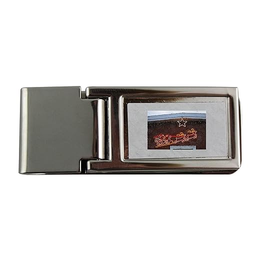 Fermasoldi In Metallo Con Catena Luminosa Di Babbo Natale