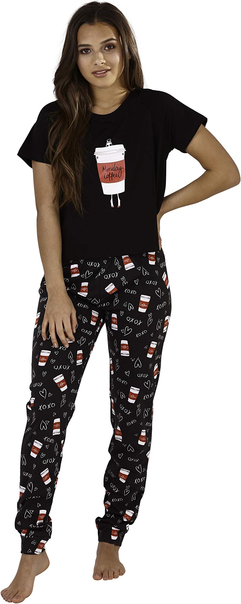 Ladies Pyjamas Set Novelty Cute Character Pyjama Set or Shorts Nightwear Pjs for Women