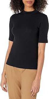 Vince womens Sleeve Neck ELBOW SLV MOCK 