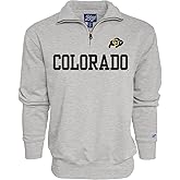 Blue 84 Men's Colorado Buffaloes Quarter Zip Sweatshirt Grey, Grey, Large