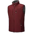 33,000ft Men's Lightweight Softshell Vest Outerwear Zip Up Fleece Lined Windproof Sleeveless Jacket for Golf Running Hiking