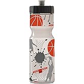 50 Strong 22oz Kids Basketball Sports Squeeze Water Bottle – BPA-Free with Pull Top Cap – Durable & Reusable for School, Boys & Girls – Made in USA