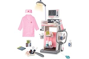 POFJOEQ STEM Doctor Playset Doctor Kit for Toddlers 3-5 with Sound and Light Effects, Edical, Doctor Kit for Kids - Gifts of Educational Toys to Stimulate Children's Imagination