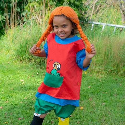 Micki Friends 44360100 Pippi Langstrumpf Perucke Kinder Bis Zu 60 Cm Kopfumfang 3 6 Jahre Fasching Karneval Halloween Verkleidung Rote Haare Mit Biegbaren Zopfen Elastisch Amazon De Spielzeug