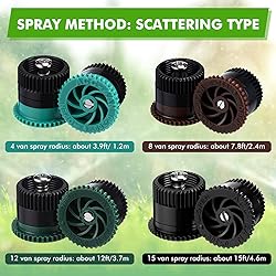 Honoson 16 Pcs Variable Arc Nozzle Radius High
