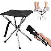 JVZI® Ultra-Light Backpacking Camping Stool - 275lbs Capacity, 1-Second Setup | Waterproof, Dual-Height Design for Camping, Bonfire,Fishing & Queues (1)