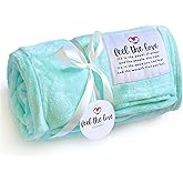 Get Well Blanket - Healing Blanket - Inspirational Blankets for Women/Men - Get Well Soon Gifts - Warm Hugs - Soft Fleece Throw Blanket - Strength - Healing Thoughts (Turquoise Fleece 50x65)