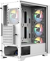 ionz KZ22 V2 PC Gaming Case ATX Hinged Tempered Glass White 4 ARGB Fans view 5