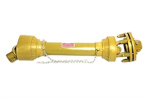 POWER PRODUCTS Heavy-Duty 41-lb 3-Point Rotary Tiller Slip Clutch PTO Shaft for Rural King, Country Way, Sigma Rotary Tillers for ASC Grizzly 77709, 77710, 77711 – 1-3/8" x 6 Spline, Round Ends, Adjustable 32"-40"