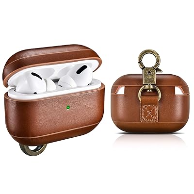 Genuine Leather Airpods Pro Case with Keychain, Bahrain Ubuy