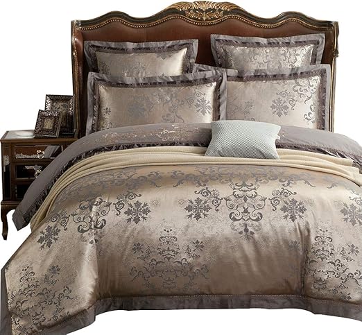 Amazon Com Mkxi Duvet Cover Set Floral Embroidery Sateen Cotton