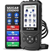 MUCAR CDE900 OBD2 Scanner, Full OBD2 Car Code Reader Diagnostic Scan Tool, 4" Touchscreen &amp; Android 6.0, AutoVIN, Emission Test, Live Data, DTC Lookup, One-Click Update &amp; Print, 2GB RAM Runs Fast