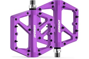 LYCAON Bike Pedals - Mountain Cycling Non-Slip Bicycle MTB Pedal, Durable Nylon Nylon with Fiber Flat Pedals for 9/16" Sealed