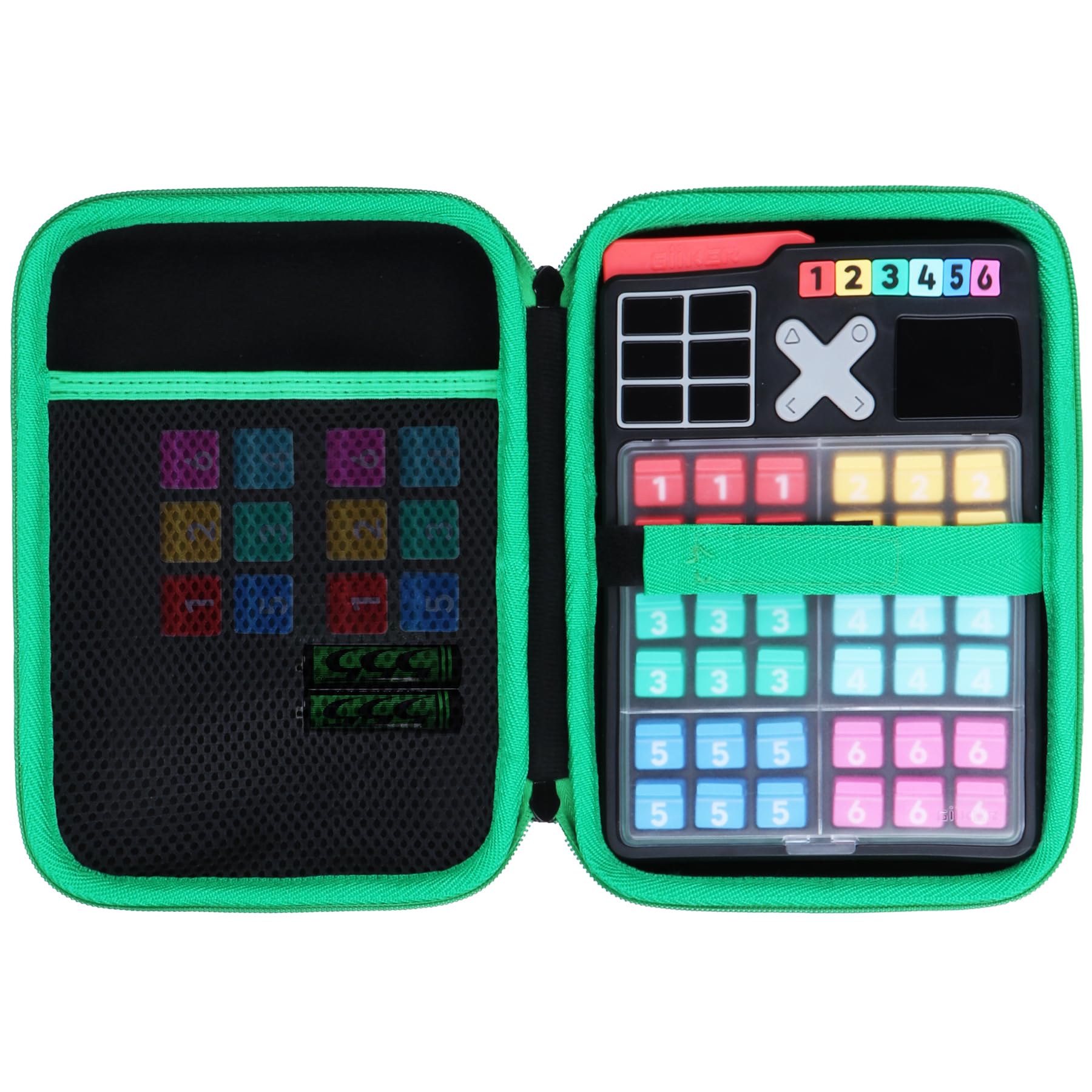 Lebakort Storage Case Compatible with GiiKER Smart Sudoku Puzzle Games Original 2500 Challenges Sudoku Brain Teaser Puzzle(Black + Green Case)