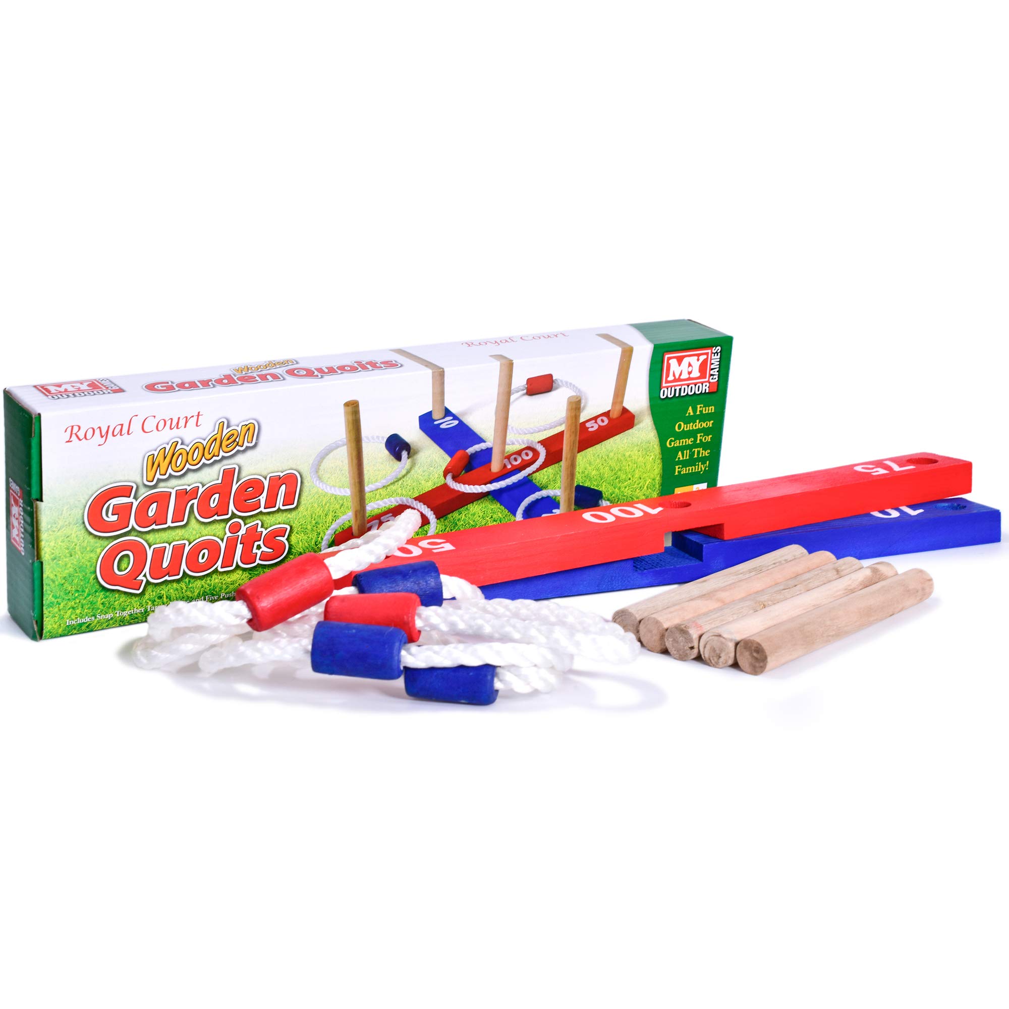 M.Y Wooden Garden Quoits | Traditional Outdoor Hoopla Game — image 1