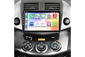 INEXACCESSORIES 4G+64G Car Radio Stereo for Toyota RAV4 2007-2012, Wireless Carplay&Android Auto with Android 13 Support Bluetooth/Voice Control/GPS/WiFi/Back-up Camera/SWC/FM, 9 Inch IPS Touch Screen for Toyota RAV4