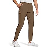 SERAMY Men's Golf Dress Pants 30" Inseam Stretch Skinny Tapered Lightweight Breathable Chino Trousers with Pockets