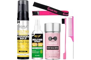 WOZUTUNT Lace Melting and Holding Mousse Glue-Less Hair Adhesive for Wigs, Wig Glue Lace Melting Spray Lace Melt Mousse for Closure Wigs Extensions, Wig Melting Mousse Supreme Hold for Wig Hair Wig Install Kit