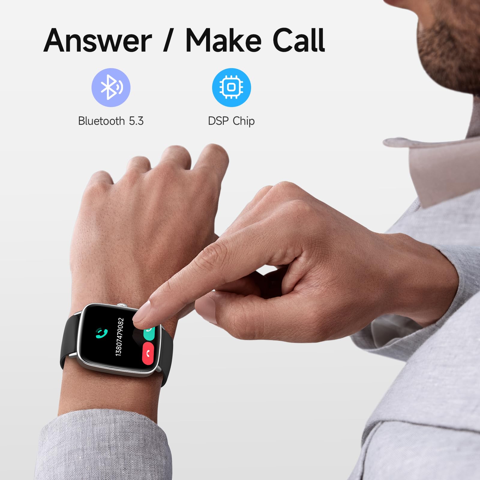 Smart Watch for Men Women, 1.85