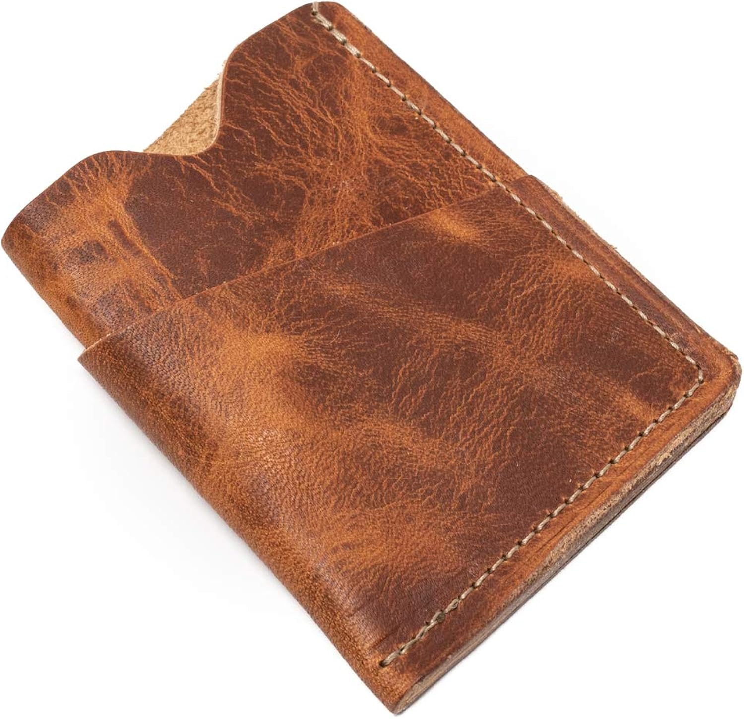 Popov Leather Front Pocket Wallet for Men Horween Chromexcel