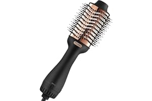 TYMO Hair Dryer Brush Blow Dryer Brush in One, 4 in 1 Ionic Hairdryer and Styler Volumizer with Oval Titanium Barrel, Hot Air
