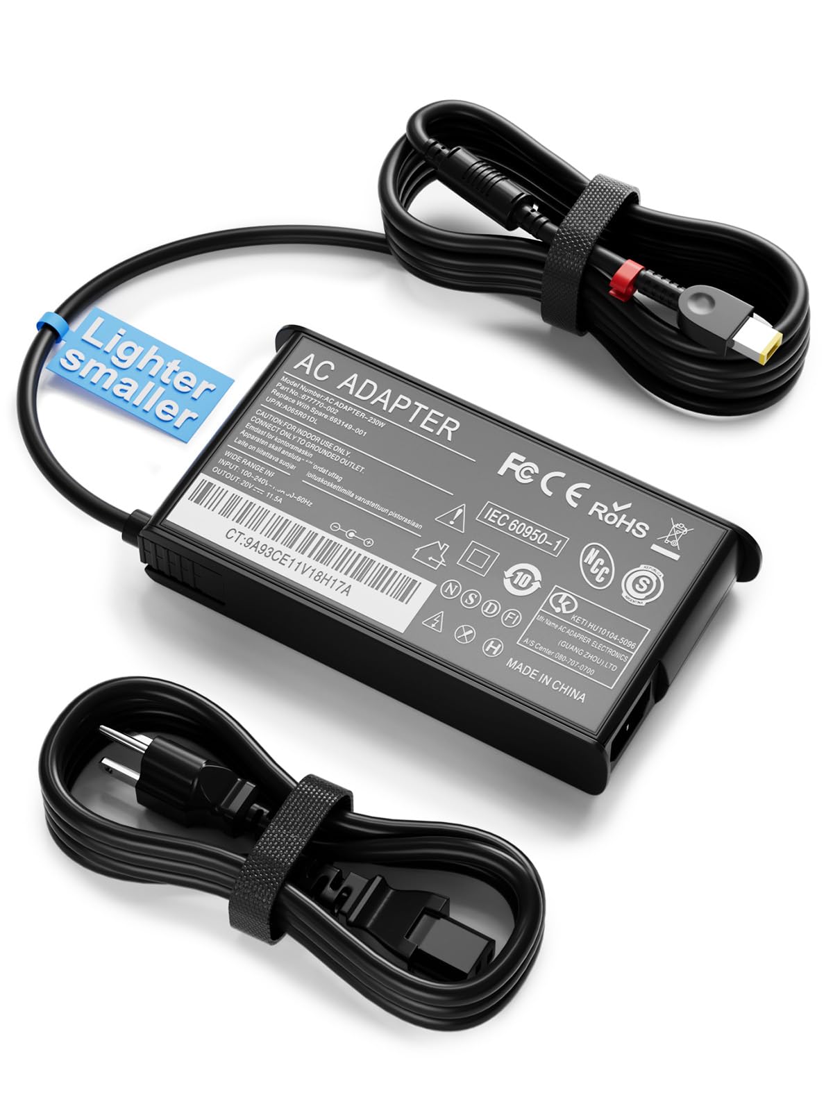 Photo 1 of 230W Laptop Charger Compatible with Lenovo Legion 5,Slim AC Adapter for Legion 5 7 5P C7 S7 Y540 Y545 Y740 Y730 Y900 Y910 Y920 GX20L29347 ADL230NDC3A Thinkpad P73 Lighter and Smaller