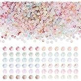 Magibeads 1200Pcs Faceted Bicone Glass Kandi Beads 4.5x3.5mm Frosted Crystal Colored Pastel Aesthetic Pony Beads for Crafts DIY Friendship Bracelets Earring Jewelry Making Supplies 12 Colors