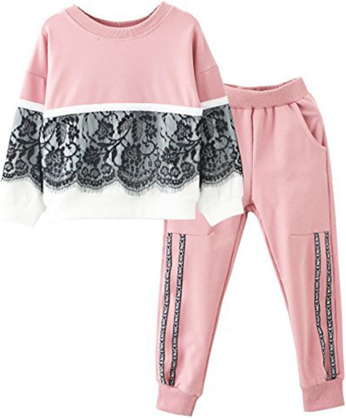 Little Girls Cute Long Sleeve Top & Pant Clothes Set