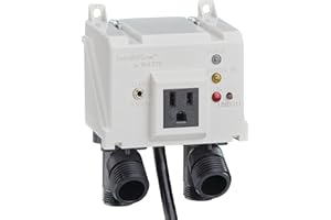 Watts A2C-SC Series Intelliflow 1/2" Washing Machine Smart Water Shutoff Valve with Leak Sensor, Inlet Adapters, Without Wall Box, Automated Flood Detection with Real-Time Text and E-Mail Alerts