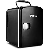 AstroAI Mini Fridge 4 Liter/6 Can AC/DC Portable Thermoelectric Cooler and Warmer for Skincare, Foods, Medications, Home and 
