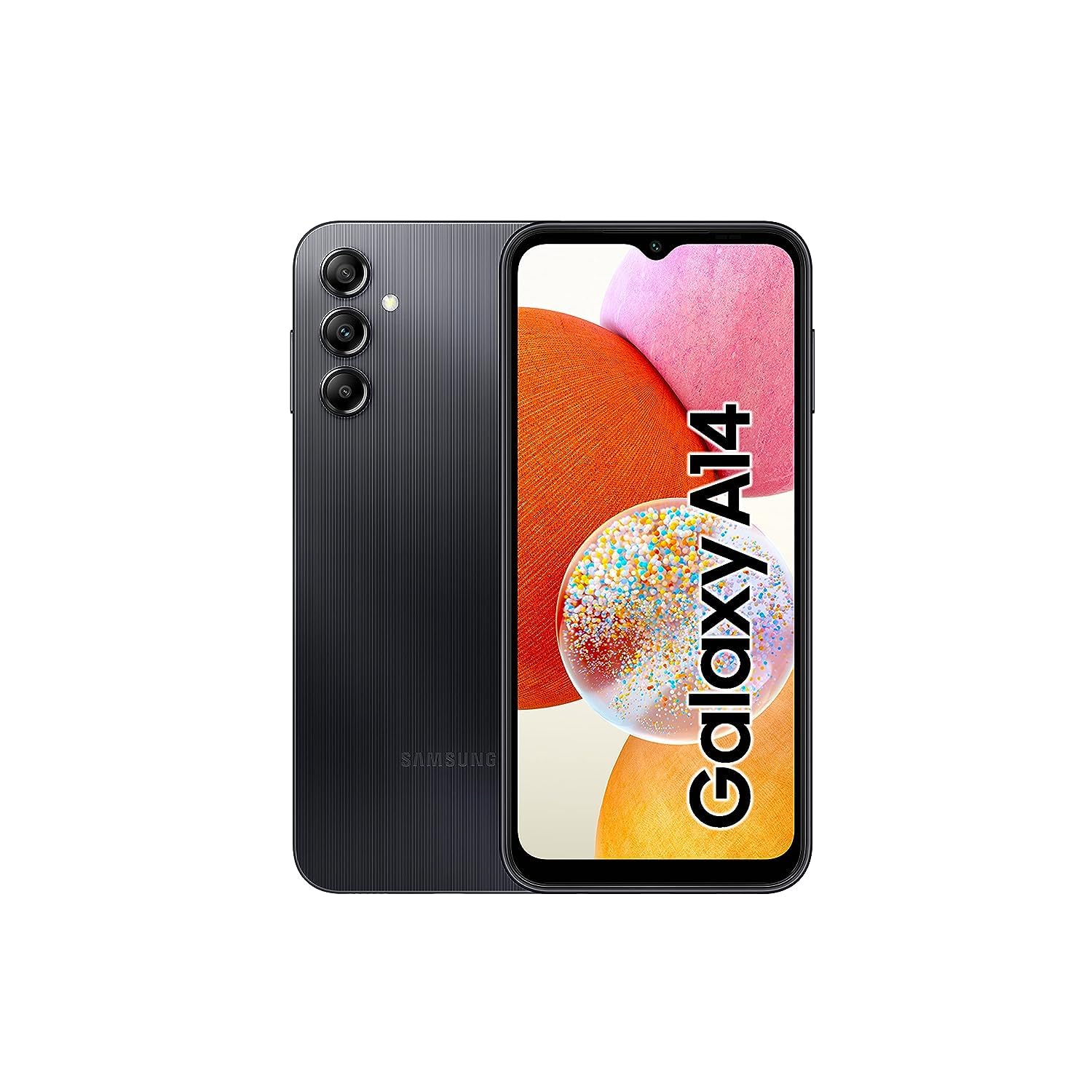 Samsung Galaxy A14 (SM-A145P/DS) Dual SIM,64GB + 4GB, Factory Unlocked GSM, International Version - (Black)