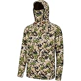 BASSDASH Men’s Fishing Fleece Hoodie with Neck Gaiter Water Resistant Performance Hunting Sweatshirt FS18M