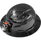 Klein Tools 60996 Black Chrome Hard Hat | Hard Hat, Vented Full Brim, Class C, Premium REFLEKTOR Black Chrome, Rechargeable Lamp, Padded Sweat-Wicking Sweatband