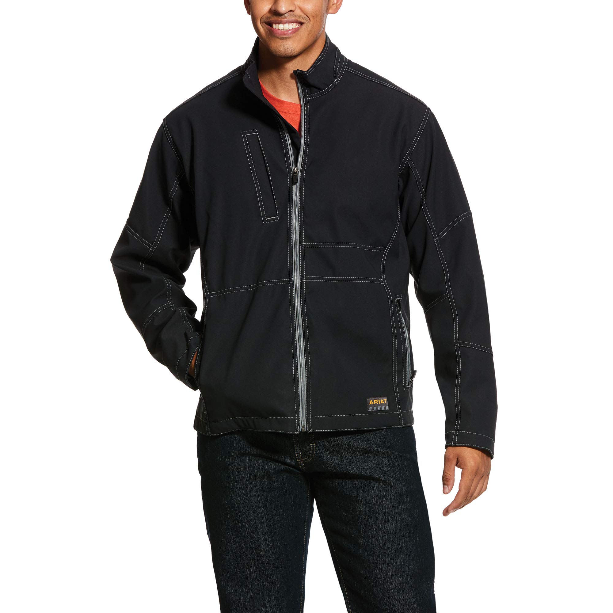 Photo 1 of Ariat Men's Big and Tall Canvas Softshell Jacket, Black, XXLT R