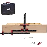 Milescraft 1344 Cabinet PRO &ndash; Cabinet Hardware Jig. Install Home Cabinet Drawer and Door Handles &amp; Knobs. Precision All-Metal Construction. Included Extension for 32 Inch Range. Padded Case Included.