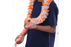 47.5inch Super Large 3D Printed Snake Models,Movable Teeth,Flexible Joint Animal lacertid Figurines, Stress Relief, Fidget re