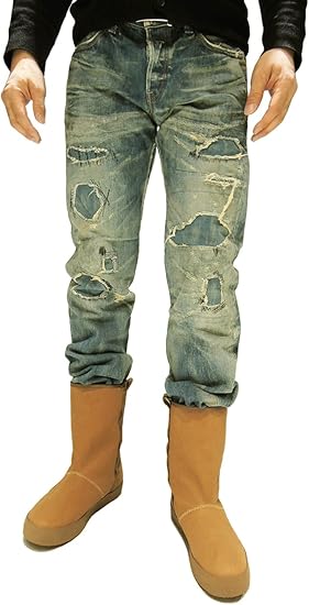 Amazon レッドカード Red Card 650 Ksm スリムテーパード Tequila Ball Selvedge テキーラボール Kozz Special Mid メンズ ダメージデニム 30インチ ジーンズ 通販