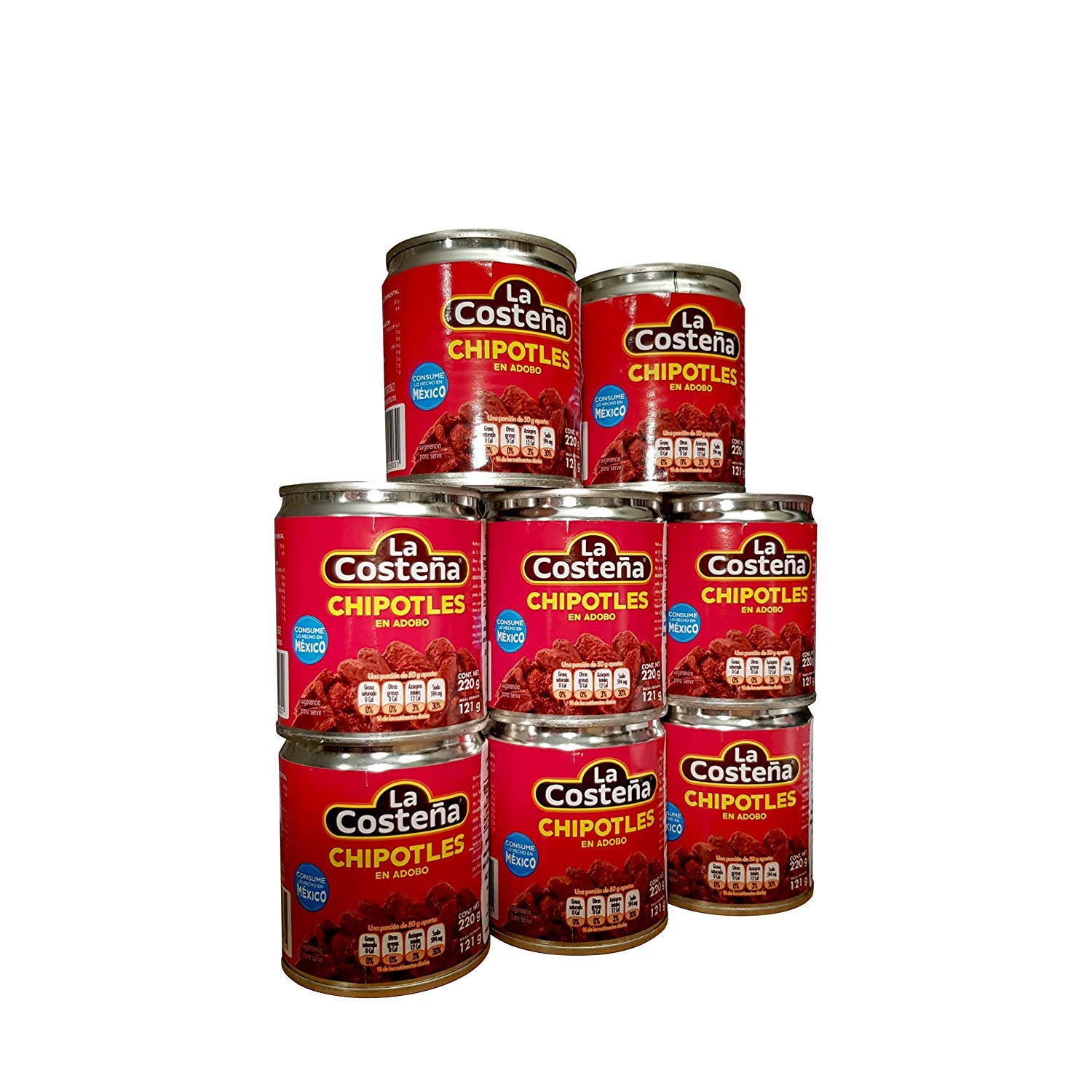 La Costena Chipotle Peppers In Adobo Sauce 7Oz Can Pack Of 8 Amazon