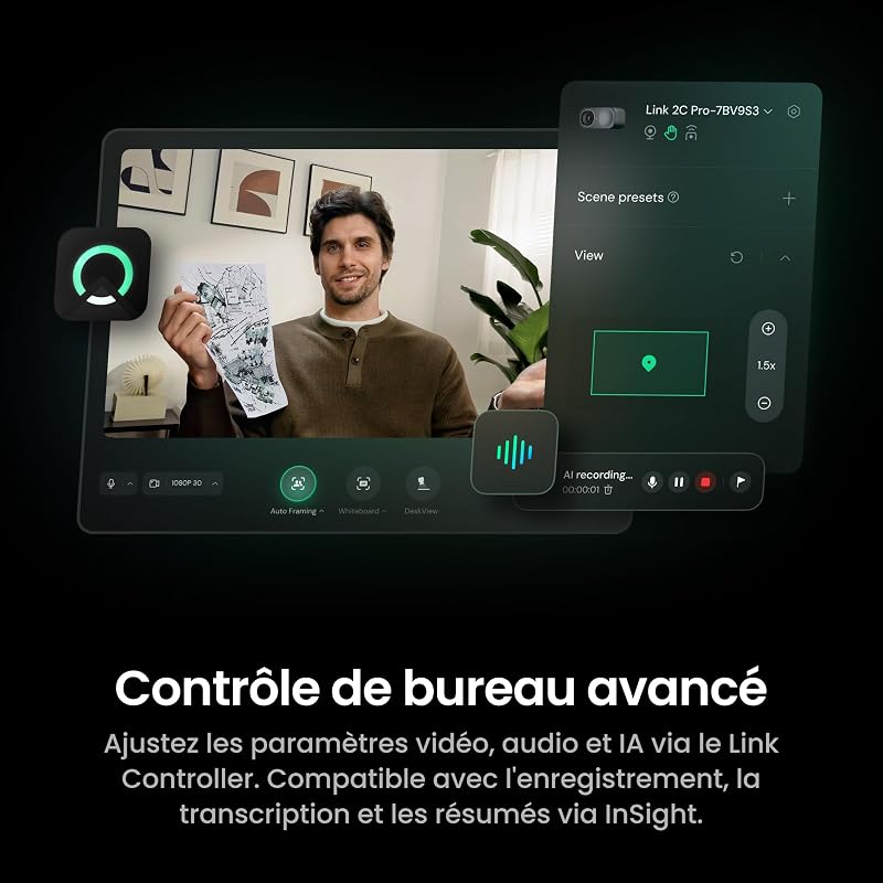 Link 2C Pro Pack démarrage - Webcam 4K pour PC/Mac