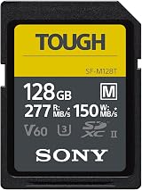 Sony 128GB SF-M Tough UHS-II U3 V60 SDXC Card SFM128T/T1 Read 277MB/s