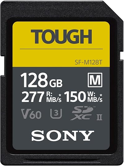 Sony 128GB SF-M Tough UHS-II U3 V60 SDXC Card SFM128T/T1 Read 277MB/s