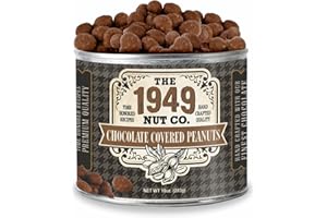 The 1949 Nut Co. Chocolate Covered Virginia Style Peanuts | Oil Roasted Fried with a Unique Crispy Crunch | Extra-Large, Hand-Cooked in the USA with an Old Family Recipe, 10 oz.
