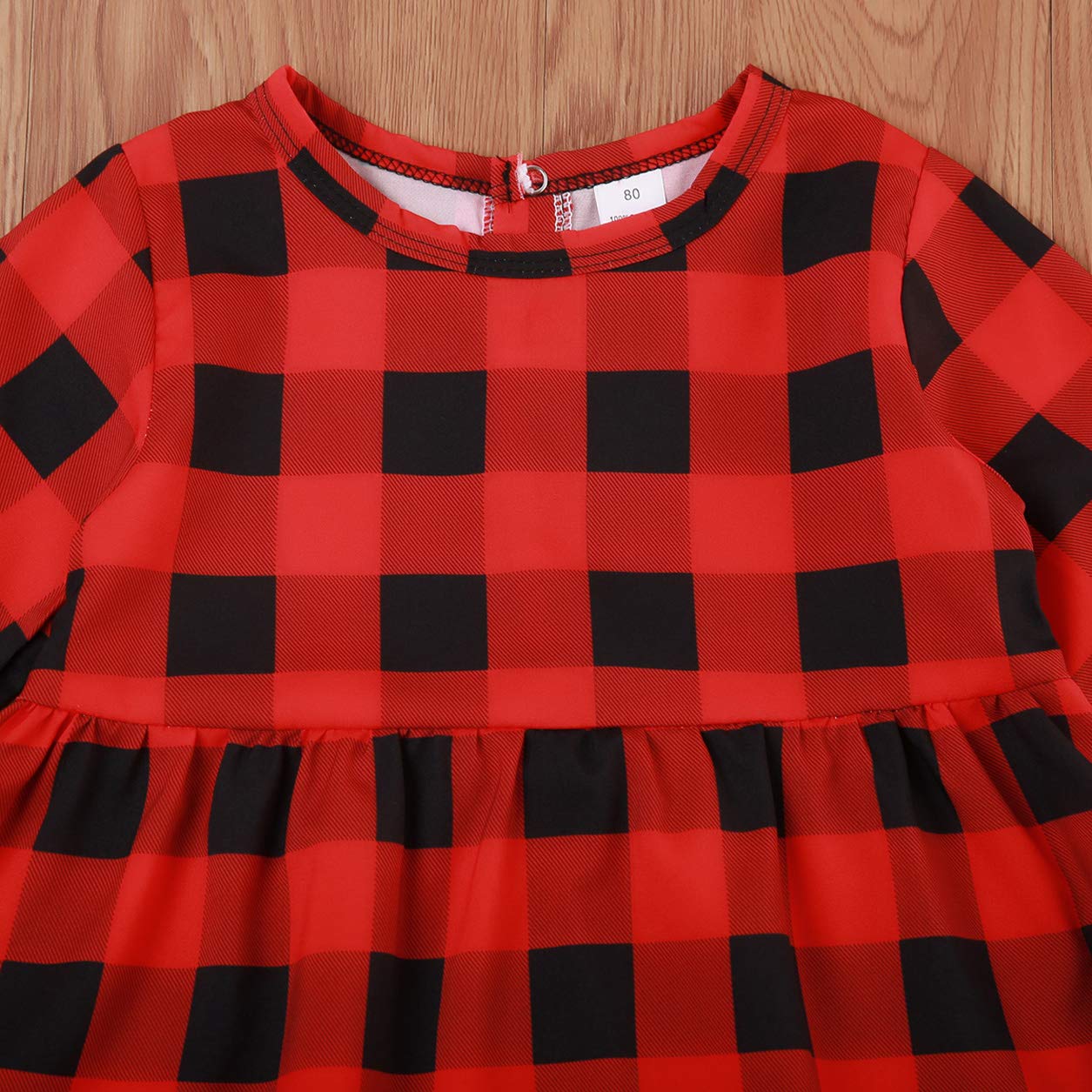 baby girl christmas plaid dress